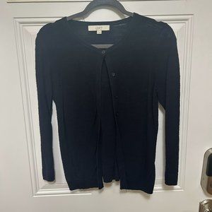 Ann Taylor Loft Woman's Cardigan in Navy Blue